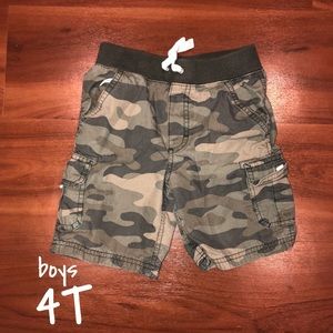 4T BOYS CAMO CARGO SHORTS